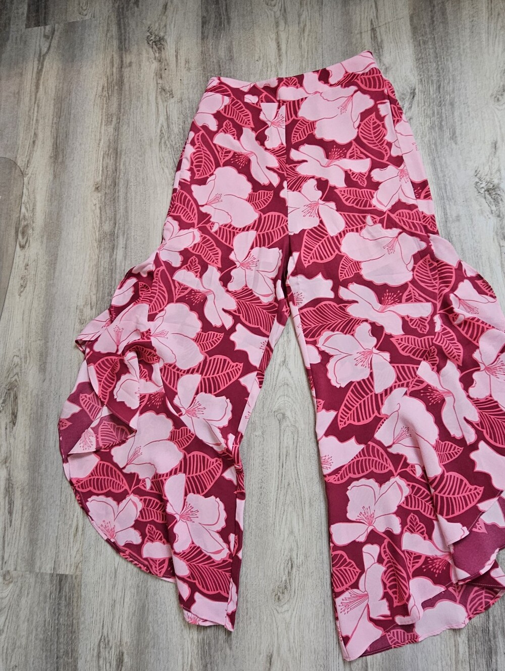 Sugar Lips Matching Halter Top Ruffle Wide Leg Pant Set - Picture 2 of 8